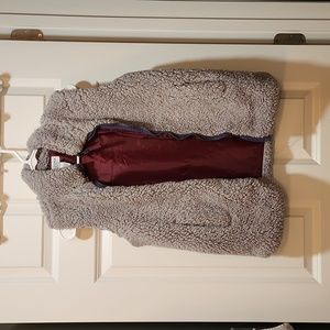 Gray fleece vest
